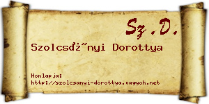 Szolcsányi Dorottya névjegykártya