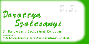 dorottya szolcsanyi business card